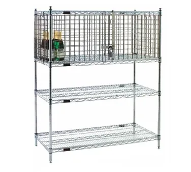 Eagle Group SECM1836C-X Security Enclosure Kit with Hinged Doors, Chrome Finish, 36" x 18", FLYER