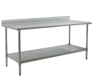 Eagle Group T2424SEB-BS 24" Open Base Work Table, Stainless Steel Base / 4-1/2" Backsplash