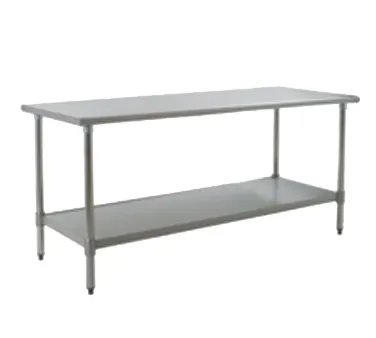 Eagle Group T2430SB 30" Open Base Work Table with Undershelf, Without Backsplash / Heavy Gauge