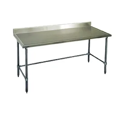 Eagle Group T3030GTEM-BS 30" Open Base Work Table with Side & Rear Crossrails, 4-1/2" Backsplash
