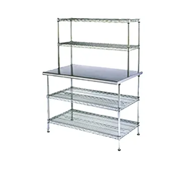 Eagle Group T3048EBW-2 Adjustable® Work Surface System, with Double Overshelf