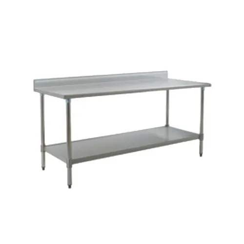 Eagle Group T3048SEB-BS-3VP 48" Open Base Work Table with Undershelf, 4-1/2" Backsplash / Flyer
