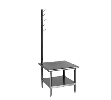 Eagle Group UR-501 Stainless Steel Pot Utensil Rack, 54"H, Table Mount for Mixer Stand