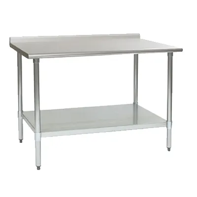 Eagle Group UT2424E 24" Open Base Work Table, Galvanized Base / 1-1/2" Backsplash - Upturn