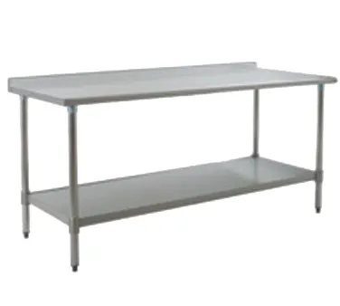 Eagle Group UT2424SEB 24" Open Base Work Table, Stainless Steel Base / 1-1/2" Backsplash - Upturn