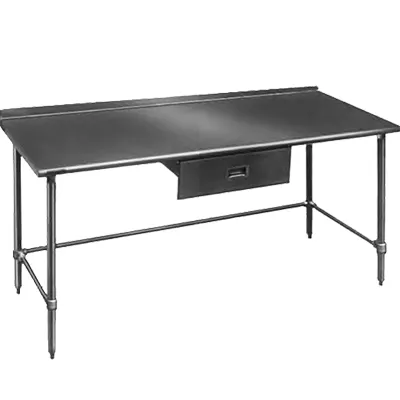 Eagle Group UT2424STEB 24" Open Base Work Table, Stainless Steel Base / 1-1/2" Backsplash - Upturn