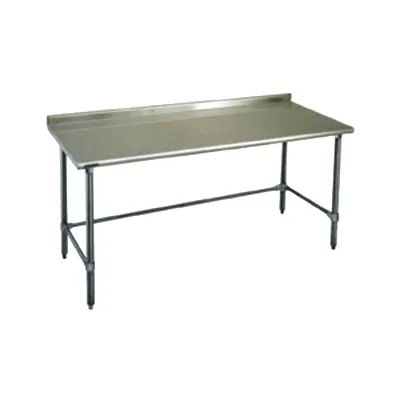 Eagle Group UT2430GTE 30" Open Base Work Table with Side & Rear Crossrails, 1-1/2" Backsplash