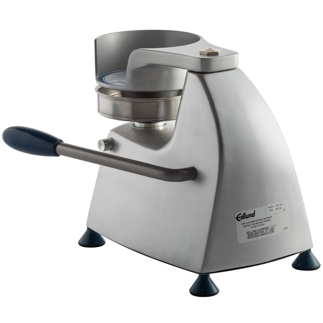 Edlund EBP-500  Countertop 5" Hamburger Patty Press, Anodized Aluminum, 9.6 oz Patty Weight, Manual, Built‑In Separator