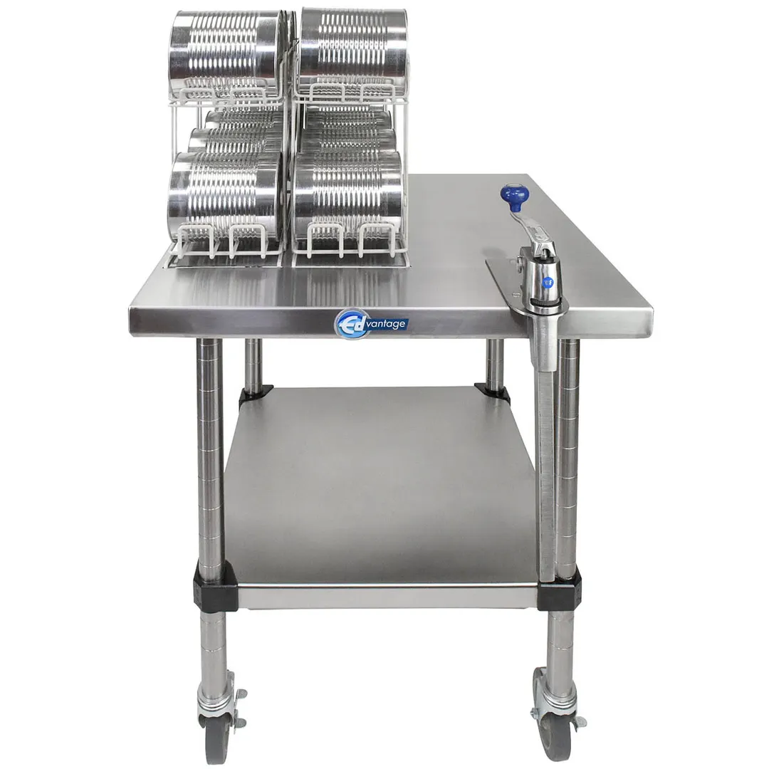 Edlund EDCS-11M Can Opening Station, Mobile, 24"W X 24"D X 34"H, S-11 Can Opener