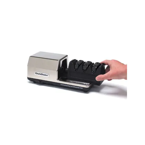 Chef's Choice 0210008A M2100 Diamond Hone 3‑Stage Knife Sharpener, 120V, Blade Types, NSF, Made USA