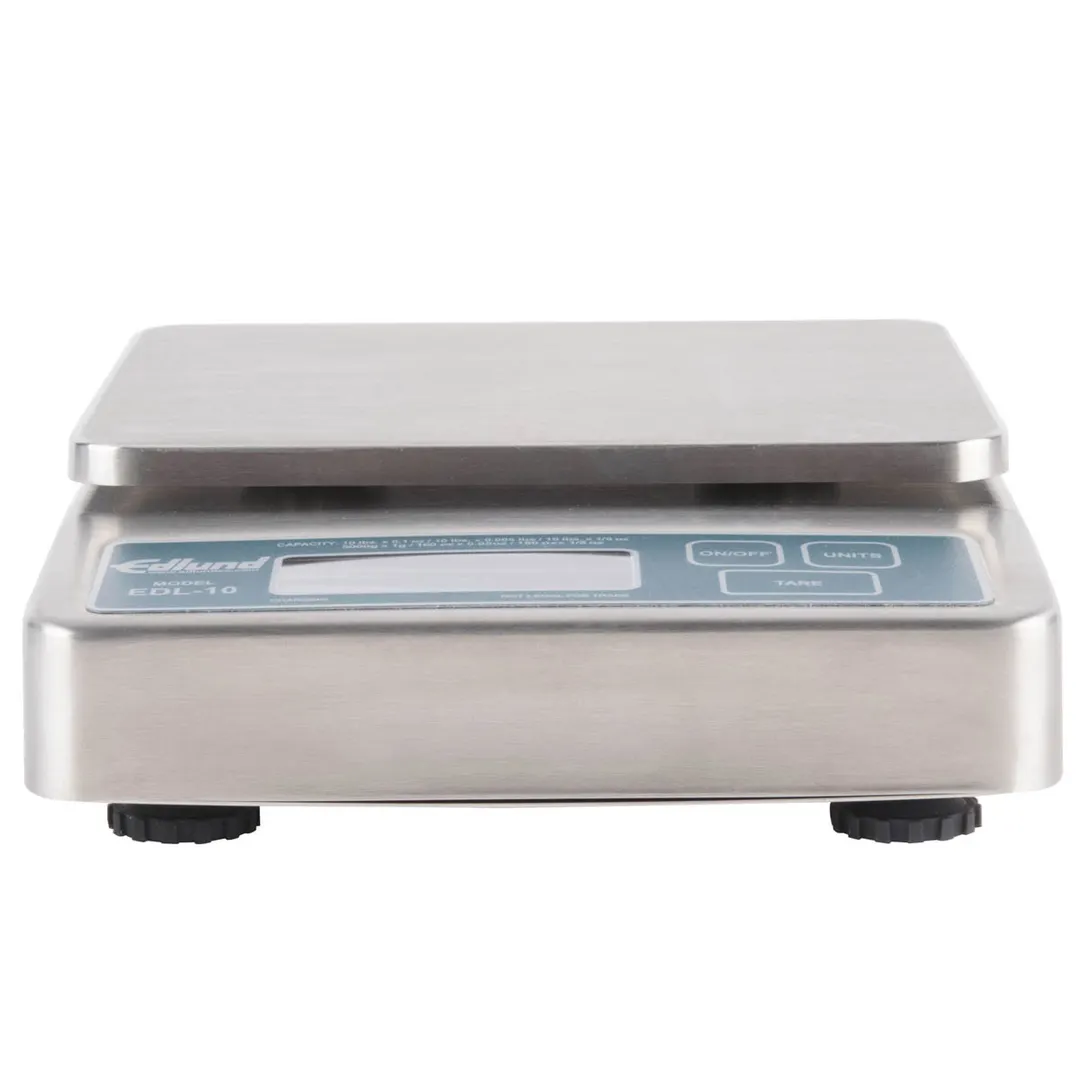 Edlund EDL-10 Portion Scale – 10-29 lb Capacity, 6" Rectangular Stainless Steel Platform LCD Battery/A-C