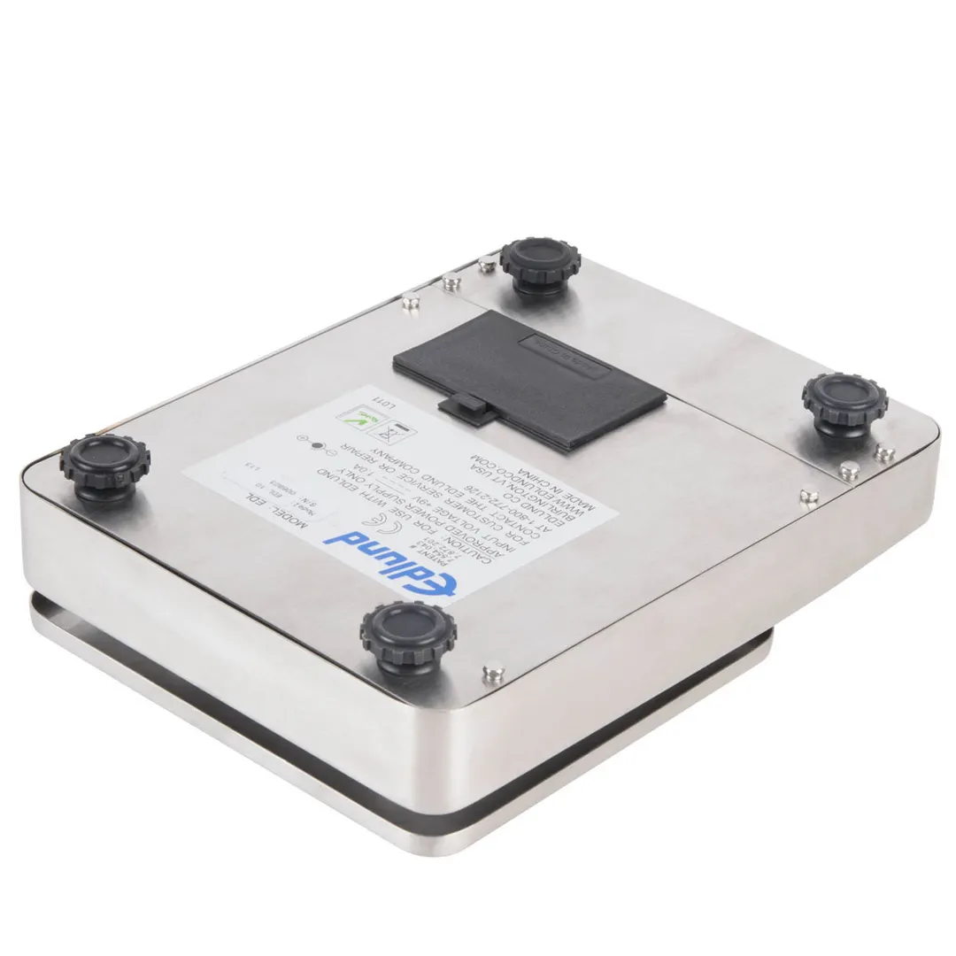 Edlund EDL-10 Portion Scale – 10-29 lb Capacity, 6" Rectangular Stainless Steel Platform LCD Battery/A-C