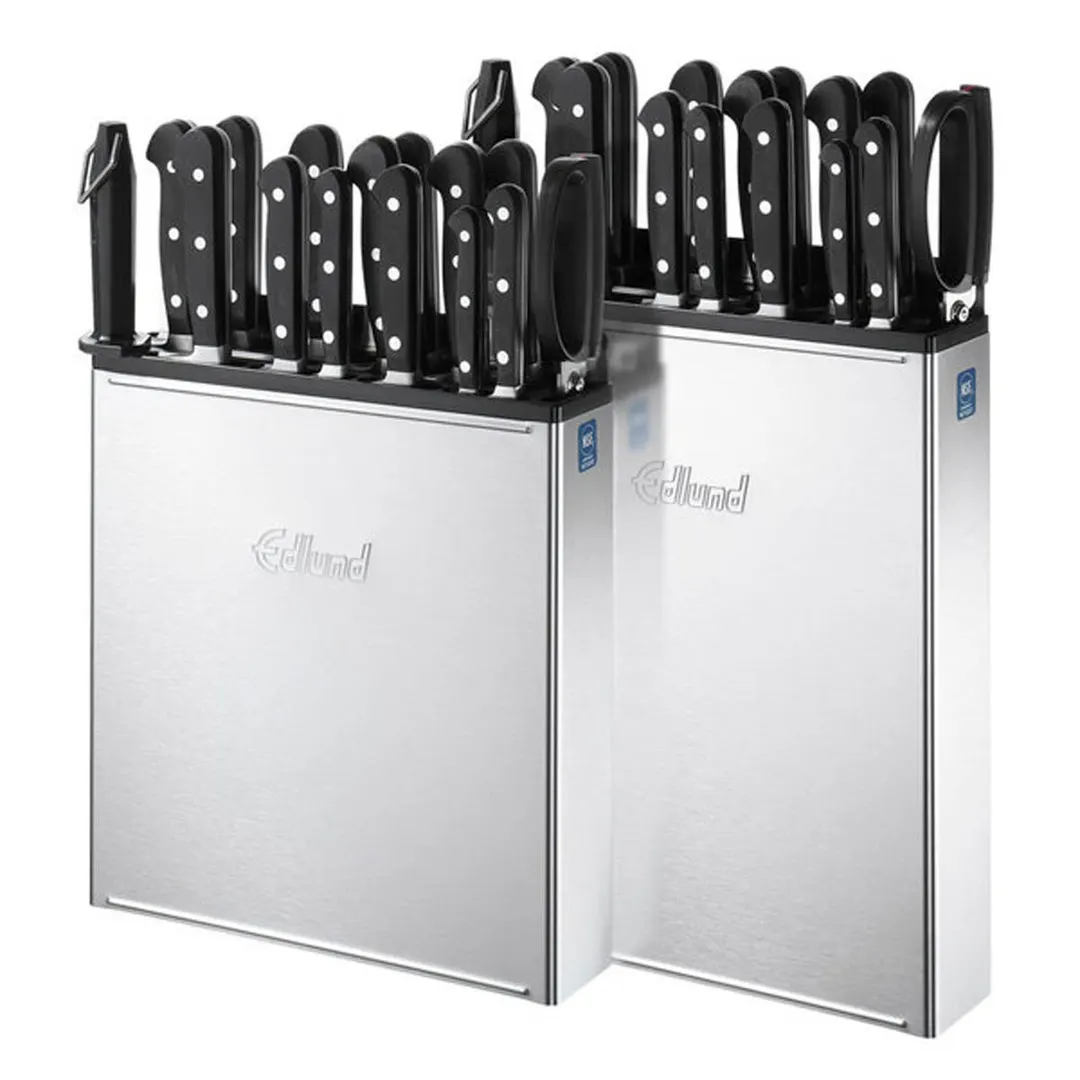 Edlund KR-700 Knife Rack – 14" Skirt, Stainless, Holds 8 Chef Knives, 2 Small, 1 Steel, 1 Scissors
