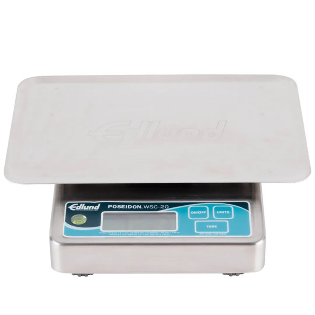 Edlund WSC-20 OP Poseidon™ Digital Portion Scale – 10‑29 lb, 7”x10” Stainless Steel Platform, Dual Housing