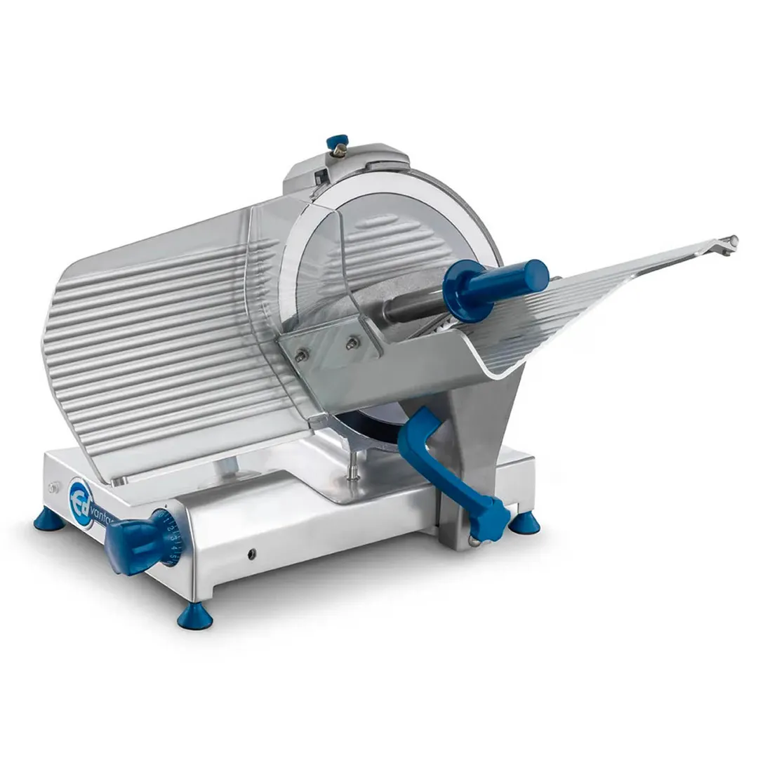 Edlund EDV-12 12" Belt-Driven Meat Slicer, 1/2 HP, 115V, 24.8"L x 25.2"W x 21.5"H, Aluminum, Steel, Gravity Feed