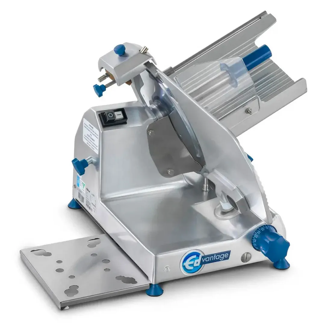Edlund EDV-12 12" Belt-Driven Meat Slicer, 1/2 HP, 115V, 24.8"L x 25.2"W x 21.5"H, Aluminum, Steel, Gravity Feed