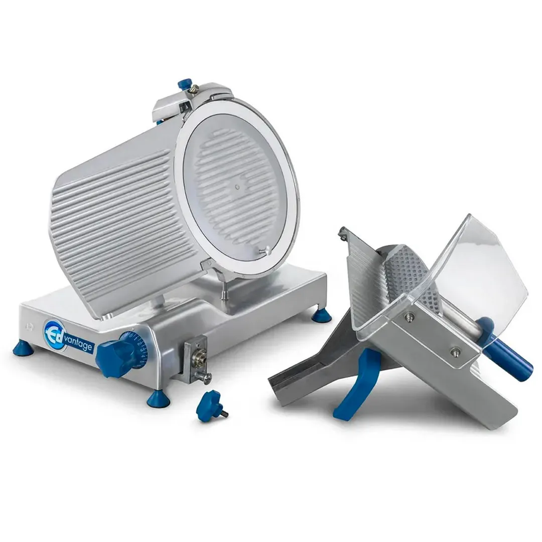 Edlund EDV-12 12" Belt-Driven Meat Slicer, 1/2 HP, 115V, 24.8"L x 25.2"W x 21.5"H, Aluminum, Steel, Gravity Feed