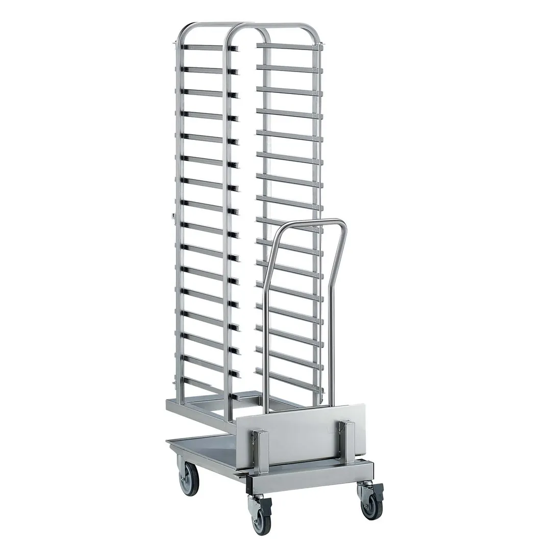 Electrolux Professional 922754 16 Tray Stainless Steel Single Mobile Tray Rack 