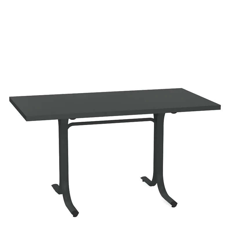 emu 1174 Rectangular Outdoor Table  System, 59 Lbs - 55" x 32" x 29.5"H, Square Edge