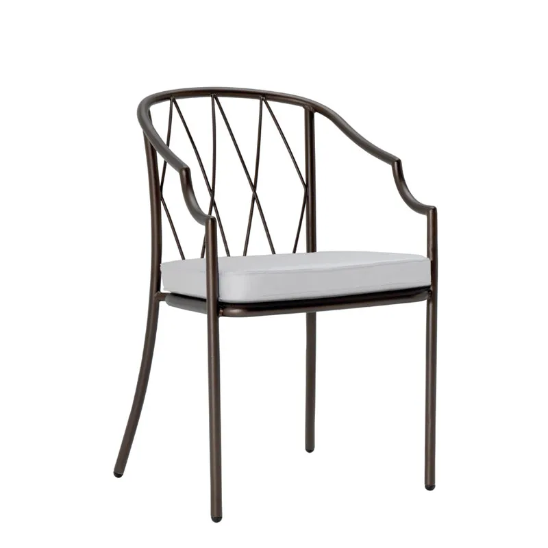 emu 1201 Como Stacking Arm Chair w/ Steel Wire Back & Steel Seat - Outdoor / Indoor 