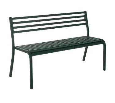 emu 158 50-1/2" Segno Stacking Bench w/ Steel Slats Back & Steel Seat - Outdoor / Indoor