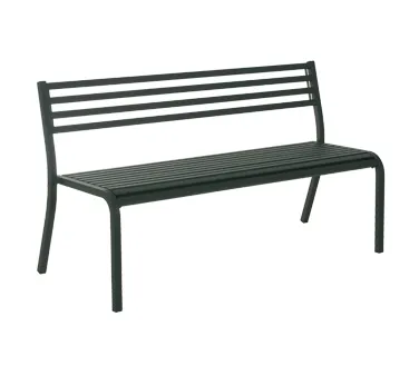 emu 159 66" Segno Stacking Bench w/ Steel Slats Back & Steel Seat - Outdoor / Indoor