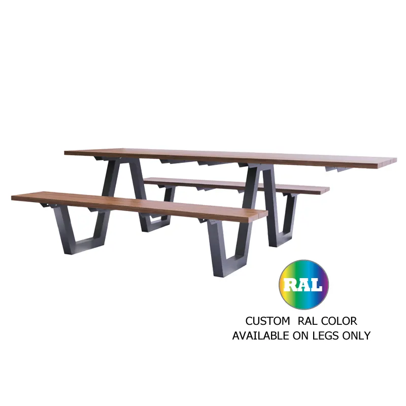 emu 1821ARAL Sid Rectangular Outdoor Picnic Table - 70" x 96" x 30"H Overall, ADA Compliant