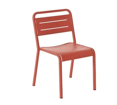 emu 208 Urban Outdoor Stacking Side Chair w/ Slat Back & Seat