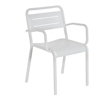 emu 209 Outdoor Stacking Armchair with Slat Back & Seat - Outdoor/Indoor