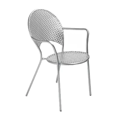 emu 3403 Sole Stacking Armchair with Interlace Steel Mesh Back & Seat - Outdoor/Indoor