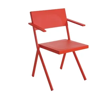 emu 411 Mia Stacking Armchair w/ Aluminum Back & Seat - Outdoor/Indoor