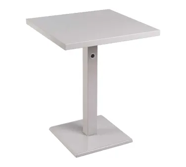 emu 472K Lock Square Outdoor Table - 24" x 24" x 29-1/2"H, Solid Top & Pedestal