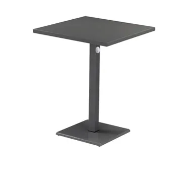 emu 473KH Lock Square Outdoor Bar Table - 32" x 32" x 41-1/2"H, Solid Steel Top & Pedestal