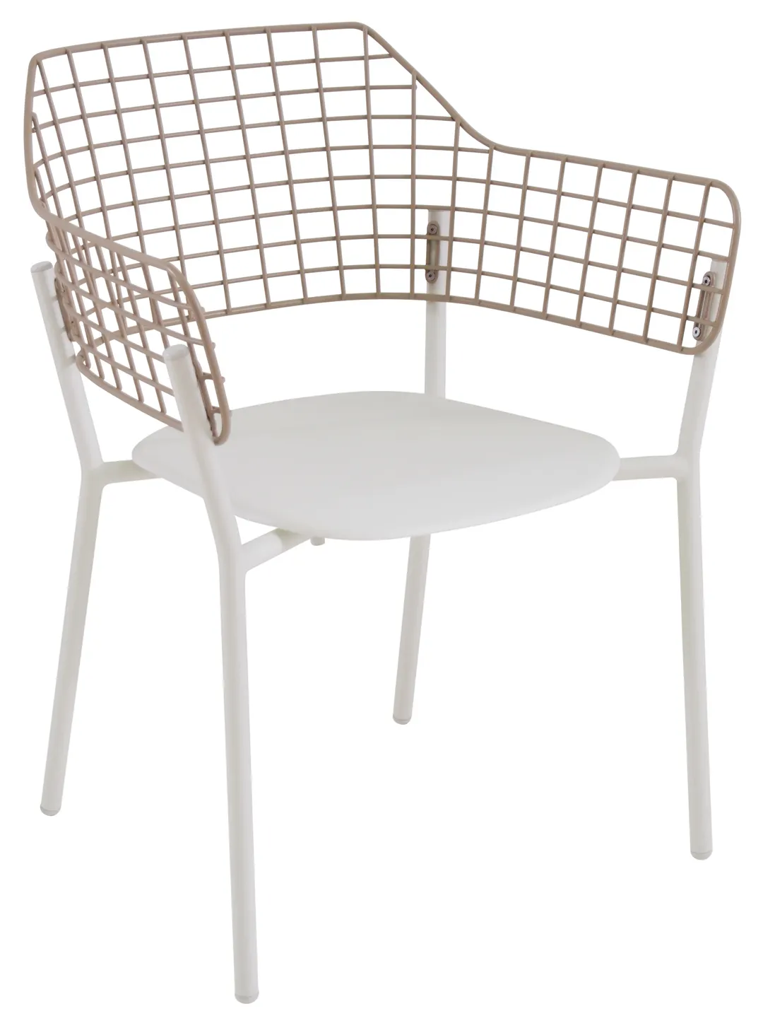 emu 616 Lyze Stacking Armchair w/ Steel Back & Aluminum Seat - Outdoor/Indoor