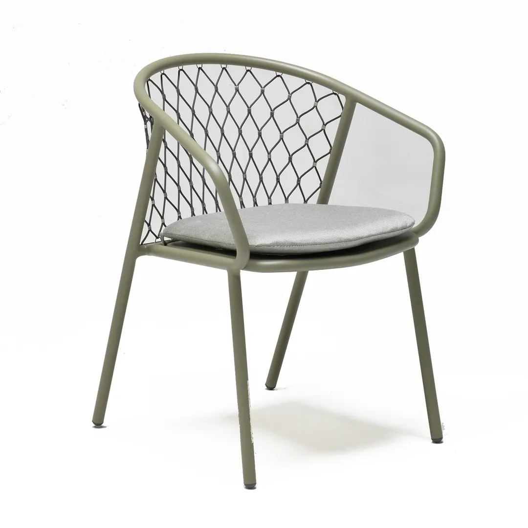 emu 626 Aluminum Nef Armchair w/ Synthetic Rope Back - Outdoor / Indoor 