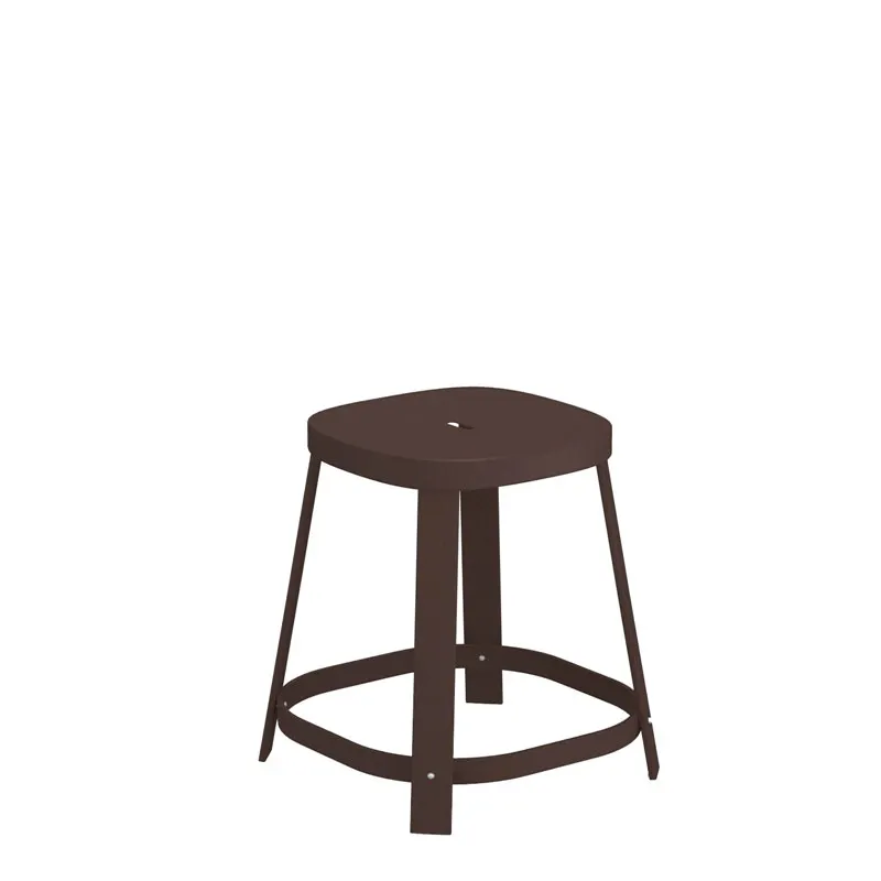 emu 658 Thor Stacking Backless Barstool w/ Solid Steel Seat - Outdoor / Indoor