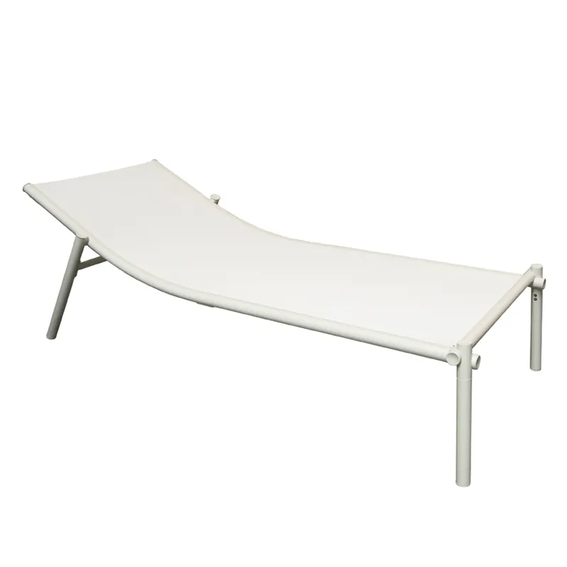 emu 727 Terramare Outdoor Chaise w/ Textilene Fabric, Aluminum Frame