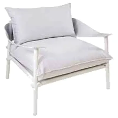 emu 729 Terramare Lounge Armchair w/ Aluminum Seat & Eco-Leather Back - Outdoor/Indoor