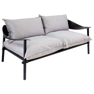 emu E730 Terramare Lounge Loveseat w/ Eco-Leather Back & Aluminum Seat - Indoor/Outdoor