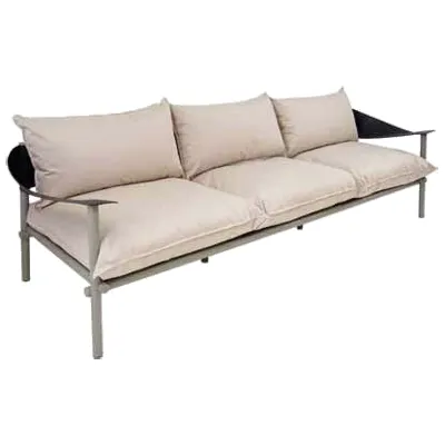emu E731 Terramare Lounge Sofa w/ Eco-Leather Back & Aluminum Seat - Indoor/Outdoor