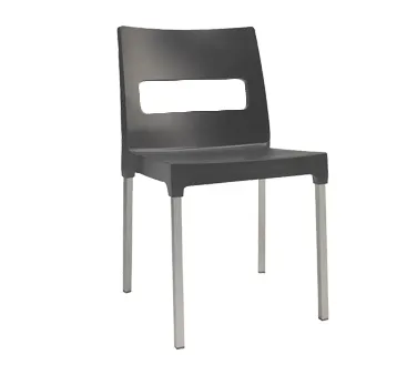 emu 9008 Olly Outdoor Stacking Side Chair - Polypropylene Back & Seat
