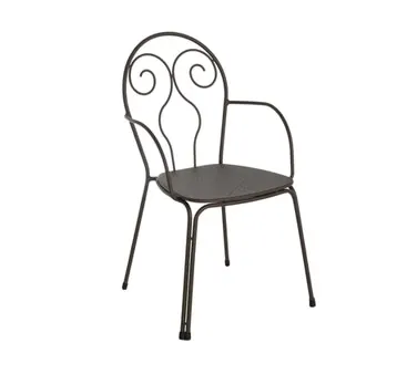 emu 931 Caprera Stacking Armchair w/ Steel Design Pattern Back - Outdoor/Indoor