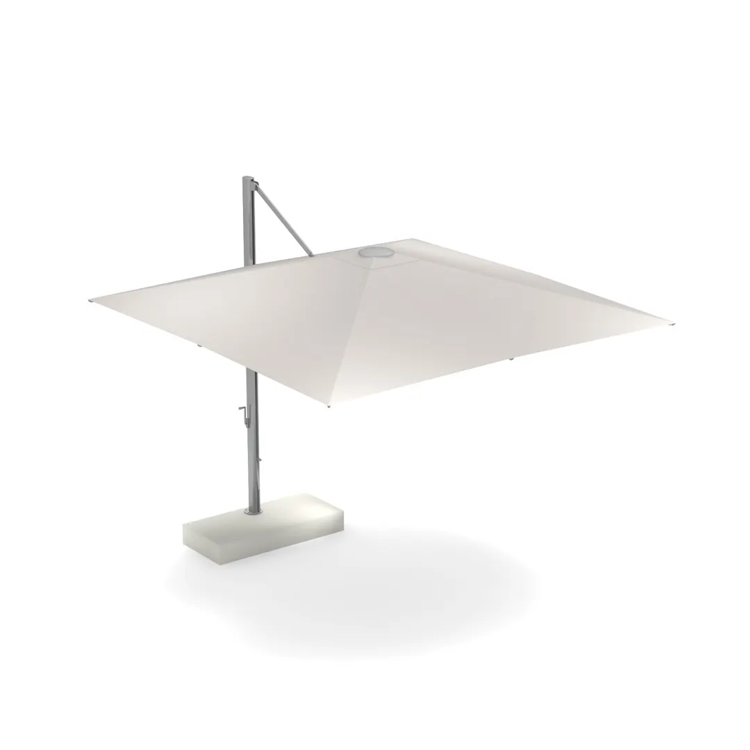 emu 981FG-WT Shade Cantilever Umbrella, 10 ft., square top - 5-1/2" dia. Side Post