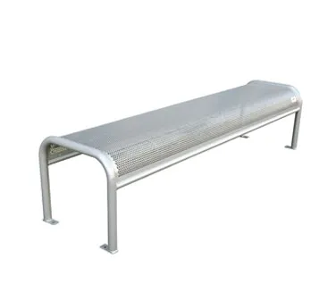 emu U340B 81" Valles Outdoor Bench w/ Perforated Steel Mesh Seat, Backless