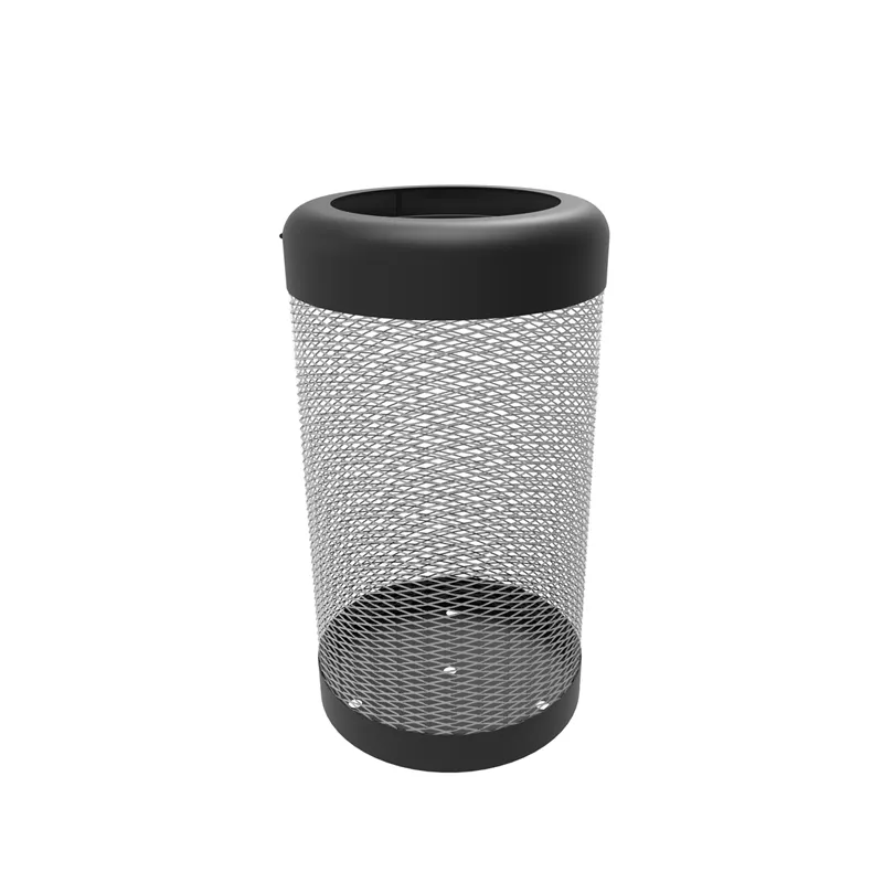 emu U638 Outdoor Deployee Litter Bin, 37 gallon - 19-1/2" dia. x 35-1/2"H, Grey 