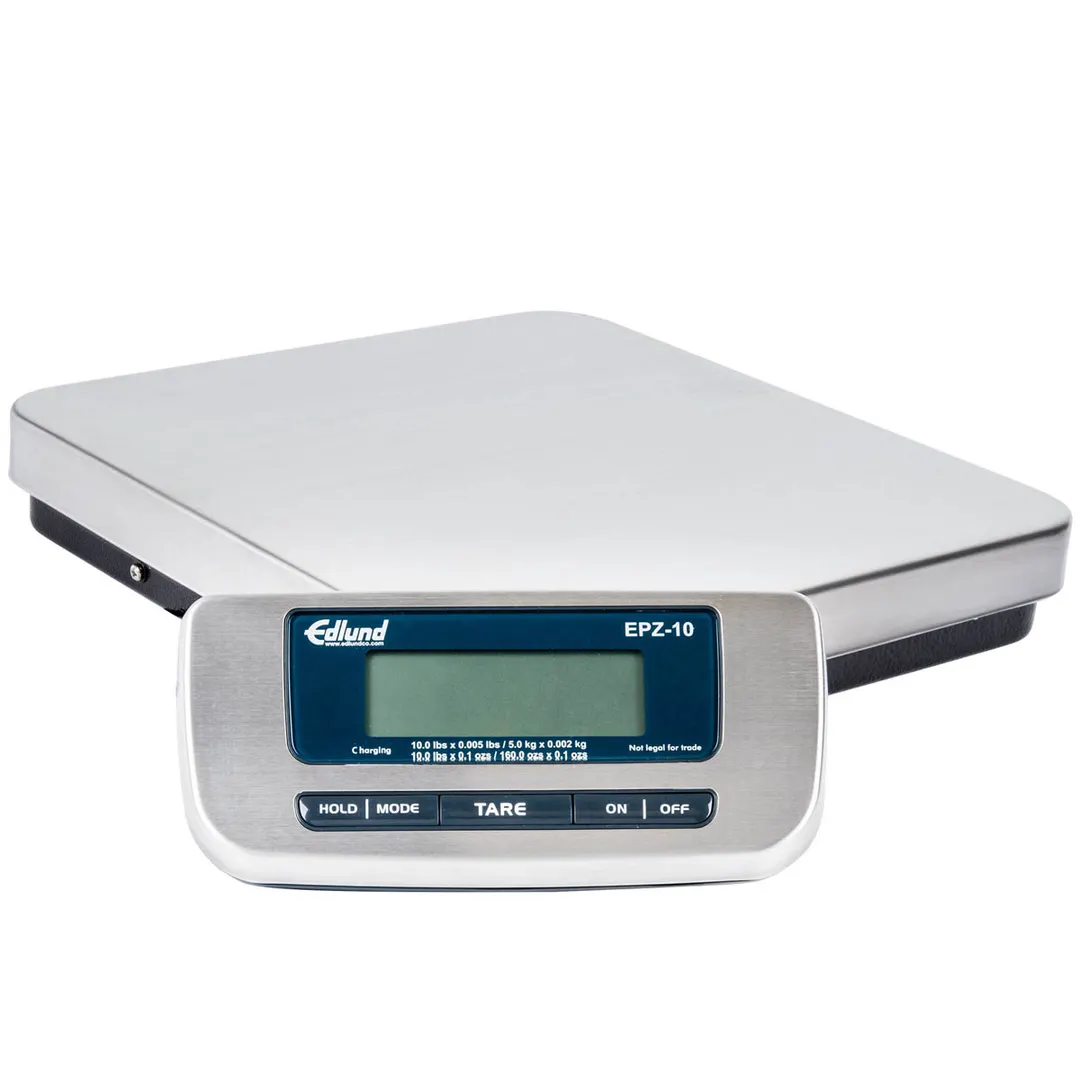 Edlund EPZ-10H Pizza Scale, 10-29 lb Capacity, 12.25"x12.5" Stainless Steel Platform, 1" LCD, Disconnect