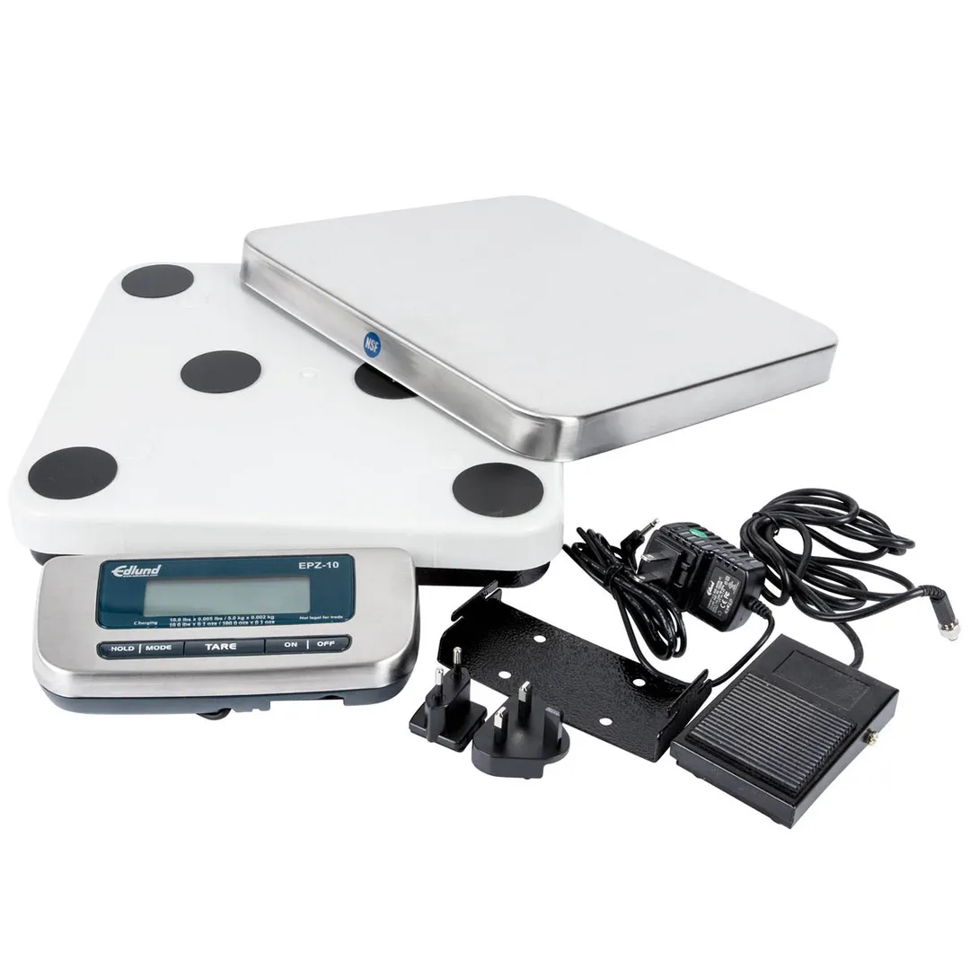 Edlund EPZ-10H Pizza Scale, 10-29 lb Capacity, 12.25"x12.5" Stainless Steel Platform, 1" LCD, Disconnect
