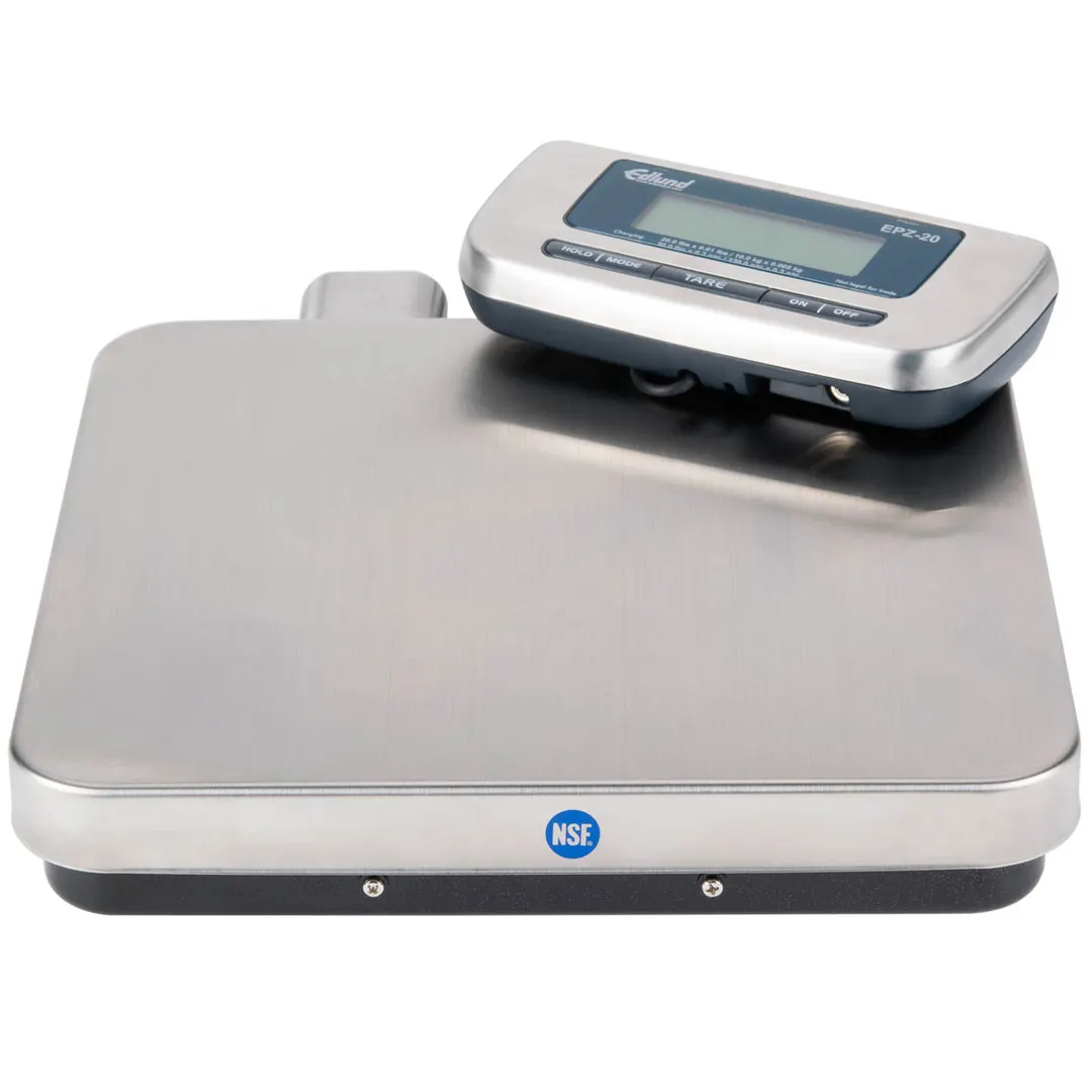 Edlund EPZ-20F Pizza Scale – 1" LCD, 12-1/4" x 12-1/2" Stainless Platform, 10-29 lb Capacity, Tare Button