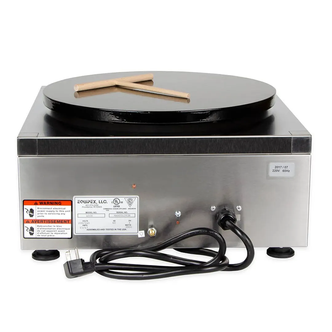 Equipex 400E 18” Electric Versa Crepe Machine With Single 15-3/4” Diameter Cast Iron Plate