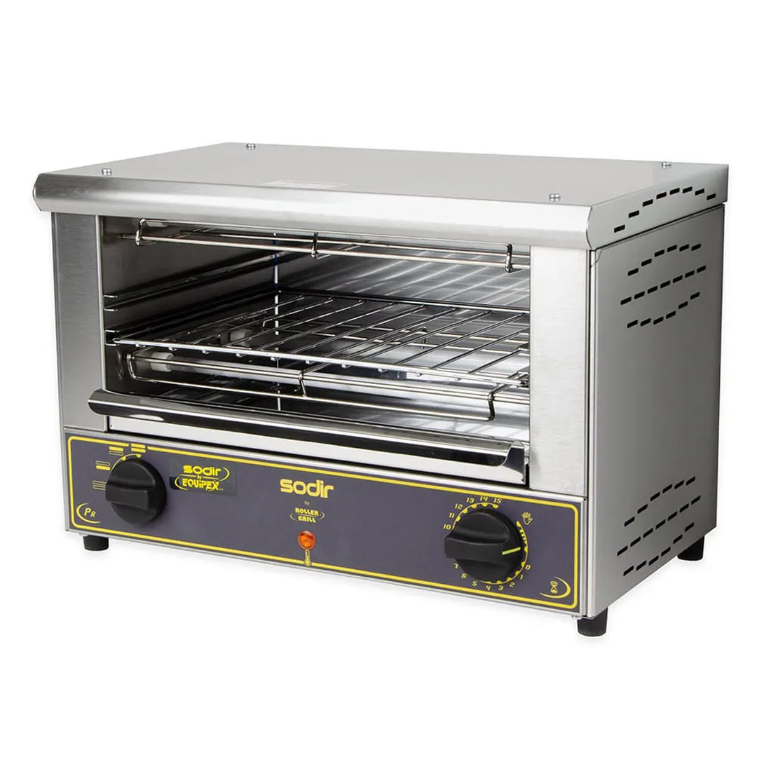 Equipex BAR-100 Sodir-Roller Grill Toaster Oven, Single Shelf, Open-Style, 18"L